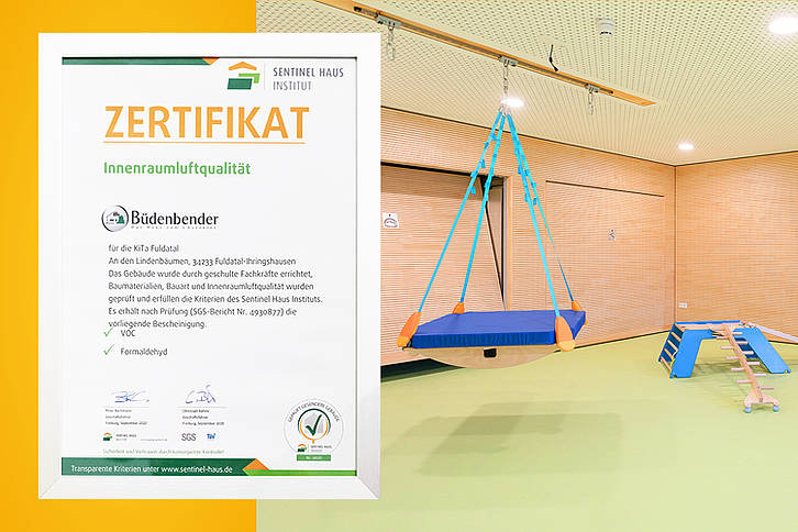 Raumluft in Büdenbender-Kita vom Sentinel Institut ausgezeichnet