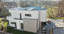 Musterhaus Satchmo, Plusenergiehaus mit Photovoltaik und Wärmepumpe