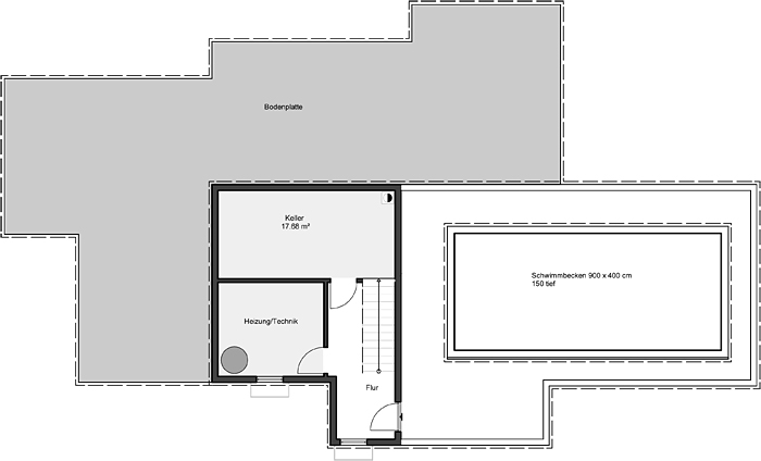 Architekten-Haus Fertighaus Schliengen Grundriss KG