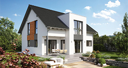 Fertighaus Architektenhaus Fortuna 154, familienfreundliches Einfamilienhaus mit Erker