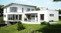 Fertighaus Architektenhaus Adamello, Einfamilienhaus mit grosser Dachterrasse und Pultdach