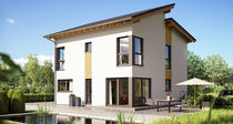 Fertighaus Jakomo, modernes Architektenhaus mit versetztem Pultdach