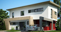 Fertighaus Architektenhaus Parcival, zweigeschossiges Pultdachhaus von B&uuml;denbender