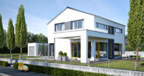 Architektenhaus Deniro 135, Fertighaus mit schlichter Architektur von B&uuml;denbender