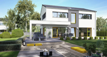 Architektenhaus Deniro 155, modern puristisches Fertighaus von B&uuml;denbender