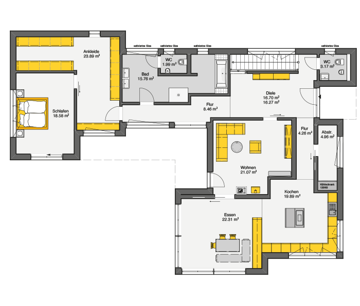 Fertighaus Adamello Grundriss EG