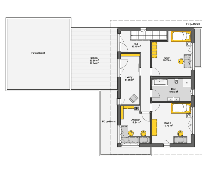 Fertighaus Adamello Grundriss DG