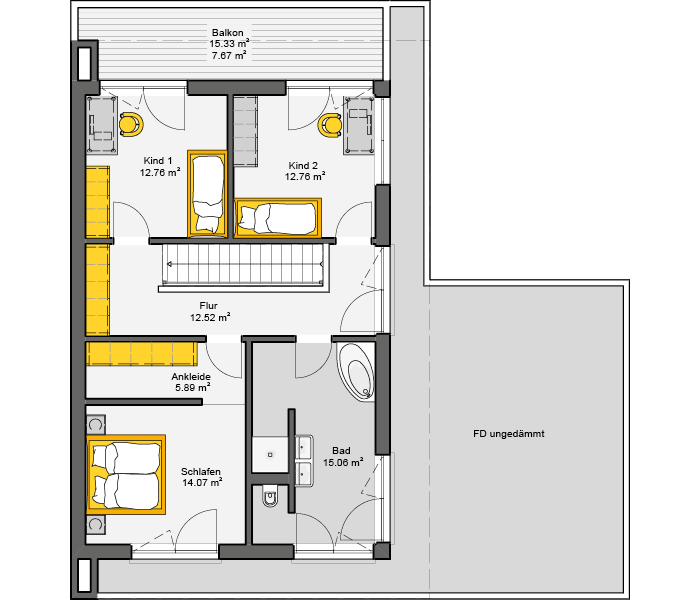 Architektenhaus Benicio Grundriss DG