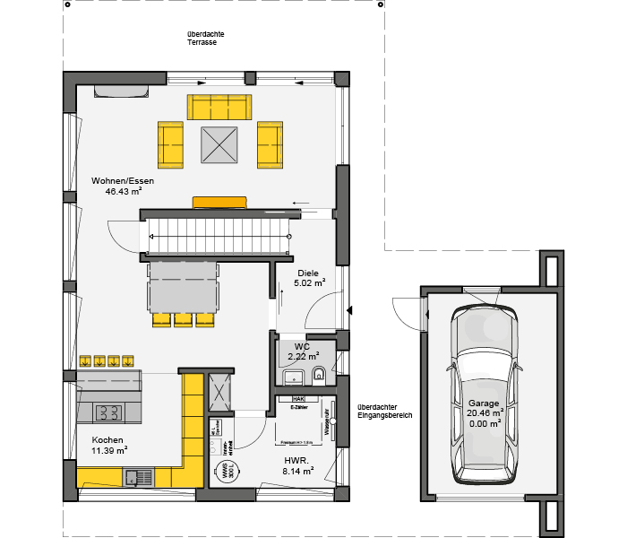 Architektenhaus Benicio Grundriss EG