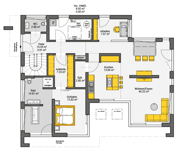 Fertighaus Casaretto Grundriss EG