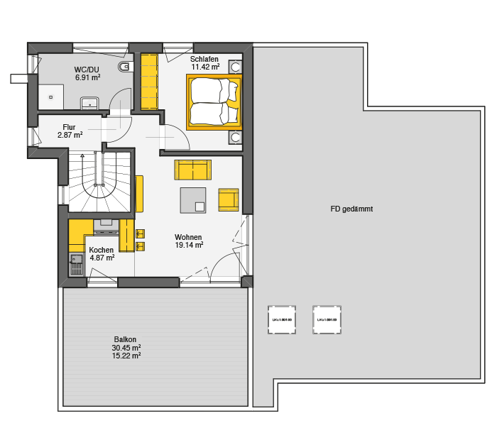 Fertighaus Casaretto Grundriss OG