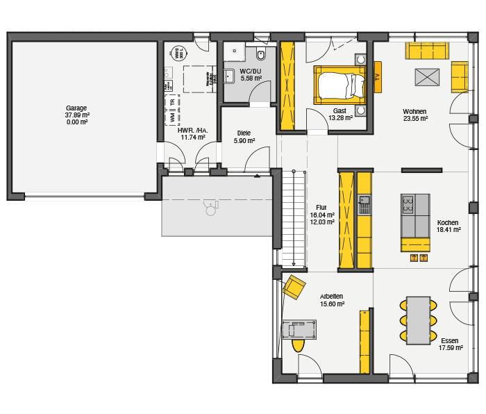 Architecktenhaus Escamillo Grundriss EG
