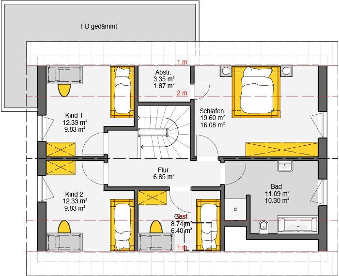Fertighaus Famosa Grundriss DG