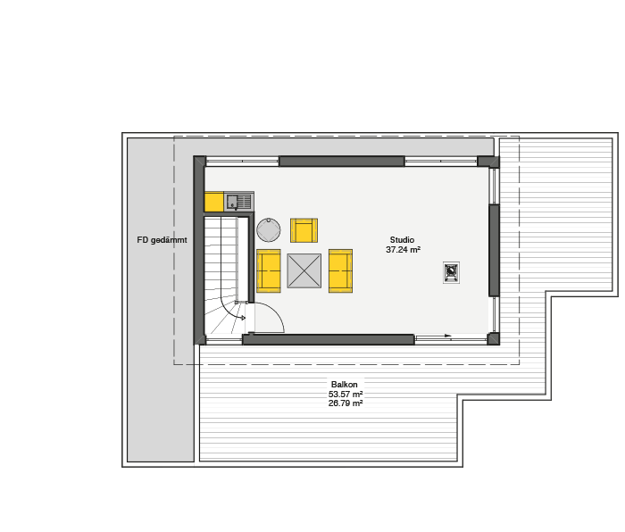 Fertighaus Flaviano Grundriss Penthouse