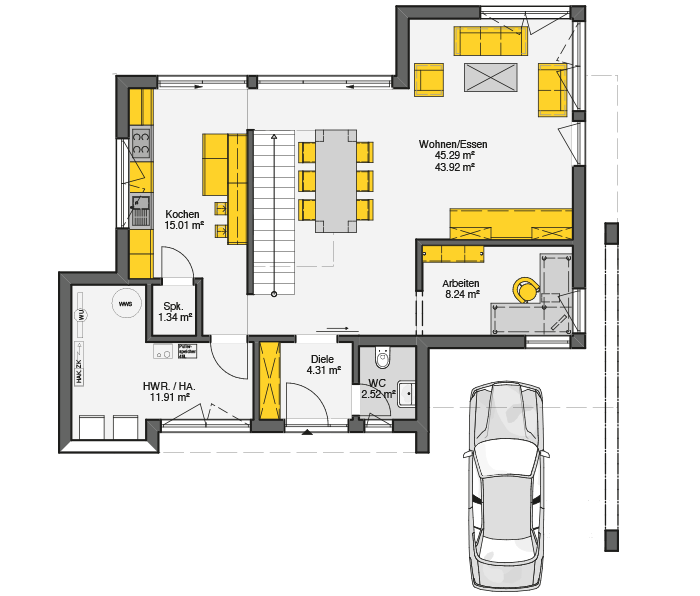 Fertighaus Parcival Grundriss EG