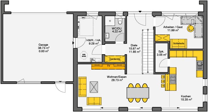 Architektenhaus Weltino Grundriss EG