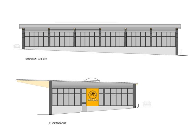 Zeichnungen der neuen Büdenbender Fertighaus Fertigungshalle