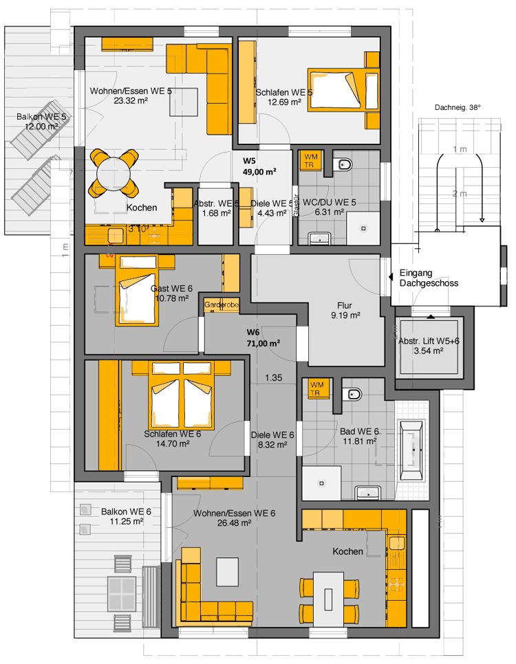Grundriss Dachgeschoss