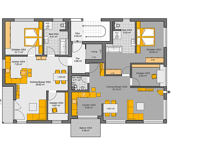 Grundriss Obergeschoss 1