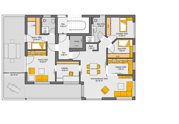 Grundriss Obergeschoss 2