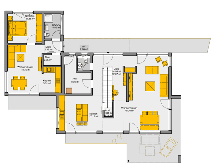 Fertighaus Musterhaus Vitalis Grundriss EG