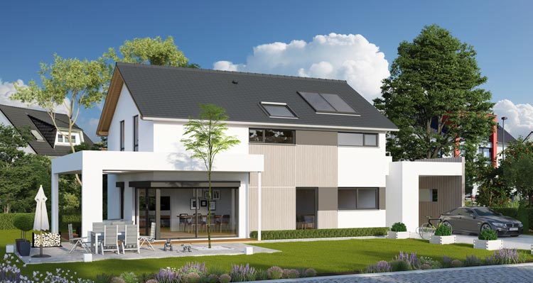 Musterhaus Brentano in Köln-Frechen, ein Fertighaus von Büdenbender