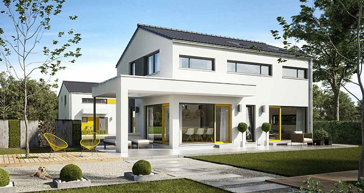 Architektenhaus Akzento 135, ein puristisches Fertighaus von Büdenbender