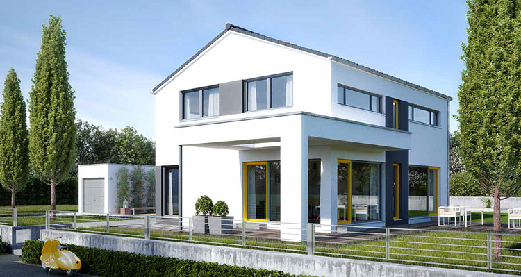 Architektenhaus Deniro 135, Fertighaus mit schlichter Architektur von Büdenbender